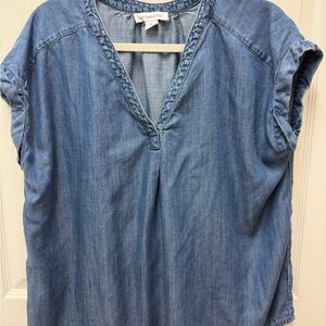 Liz Claiborne Denim Blue Blouse